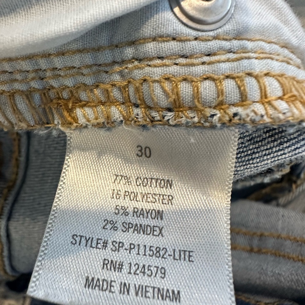 Harper Light Blue High Rise  Distressed Skinny Jeans Size 30 - Picture 5 of 10